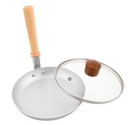 VINTORKY Mini Japanese Oyakodon Pan with Nonstick Coating and Vertical Handle, Small Aluminum Frying Pan with Tempered Glass Lid for Eggs, for Small Kitchens and Tight Cooking Areas
