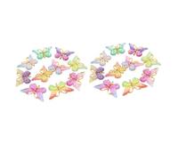 VINTORKY Mini Resin Butterfly Charms 20Pcs Flatback for DIY Phone Shell Accessories and Wedding Table Decoration