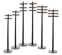 VINTORKY Miniature Telegraph Poles Scale 6pcs for Micro Landscape Lovers