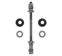 VINTORKY Mountain Bike Rear Axle 180Mm Solid Axle with Bearings and Hub Cups Grey 9.5Mm Thick Replacement for Rear Wheel Repair