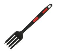 VINTORKY Multi-Function Silicone Spaghetti Fork Reusable Deep Black Kitchen Dinner Fork for Cooking and Salad Household Food Suitable for Home and Outdoor Use
