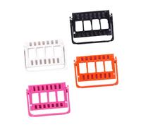 VINTORKY Nail Drill Bit Holder 4pcs 16-hole Grinding Head Storage Rack Plastic Organizer Base for Professional Nail Technicians Salon and Home Use