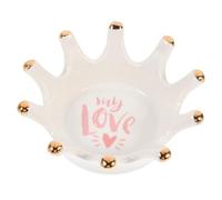 VINTORKY Nail Pen Dappen Dish Ceramic Nail Bowl Crown Design Nail Pen Holder Stylish and Functional for Nail Art