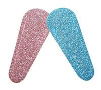 VINTORKY Nail Scissor Protector Covers 2pcs Glitter Pu Leather Case for Manicures Pink and Blue Easy Storage and Travel