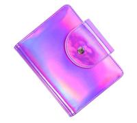 VINTORKY Nail Stamping Plate Bag with Snap Button Closure for Organizing Nail Stamping Plates Leather Storage Case for 20 Cards