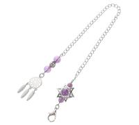 VINTORKY Natural Crystal Dream Catcher Chain with Sturdy Alloy and Tiger Eye Stone, Stylish Handmade Necklace for DIY Jewelry Crafts and Present Choice