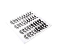 VINTORKY Natural False Eyelashes 20 Pairs Wispy Lashes 3d Realistic Makeup Beauty Eyelashes