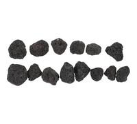 VINTORKY Natural Pebbles Volcanic Stones for BBQ Fire Pits and Desktop Fountains, Black Decorative Rocks 400g Bag Suitable for Home and Office Plants