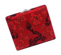 VINTORKY Oboe Reed Storage Box Reed Organizing Box Red Wood Supple Cloth Case with Bottom Groove Ventilation Holes on Both Sides Lightweight Practical Easy to Carry for Traveling Musicians