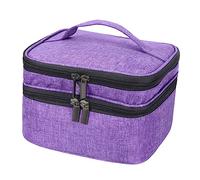 VINTORKY Oxford Nail Polish Organizer Case Essential Oil Storage Bag Travel Nail Polish Pouch Removable Base