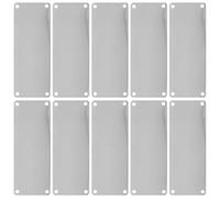 VINTORKY Personalised Room Sign Blanks for DIY Engraving 10pcs Stainless Steel Multi-function Door Plate with Brushed Silver Hanging Plaque Suitable for Home and Machines