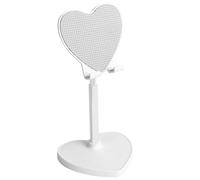 VINTORKY Phone, with Adjustable Shape Desktop Heart Design Stand Foldable Smartphone Tablet Holder Made of Abs and Metal with Antislip Silicone Pad Library Study and Work Meetings