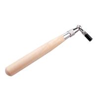 VINTORKY Piano Tuning Wrench Hammer Tool with Octagon Core Stainless Steel and Comfortable Beige Wooden Handle, Easy to Carry, for Beginners and Teachers