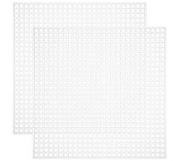 VINTORKY Plastic Mesh Sheets 12 Pcs Square White for Cross Stitch Canvas Craft Projects Smooth Surface 10.6x10.6cm 27x27 Grids