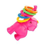 VINTORKY Plastic Ring Toss for Bright Colored Elephant Style with Rings Safe Premium Plastic Interactive Throwing Game for Indoor Outdoor Play Enhances Hand Eye Coordination and Color