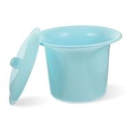 VINTORKY Plastic Spittoon Portable Chamber Pot with Lid Blue Sturdy Pp Material Not Easy to Break Urine Pot for Family Use
