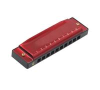 VINTORKY Portable 10-hole Blues Harmonica Key of G with 20 Tones, Copper Plating Chromium Material, Comfortable Feel and Easy to Carry, Includes Storage Box, Compact and Simple Elegant