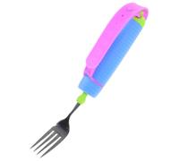 VINTORKY Portable Adaptive Fork for Elderly and Disabled People with Nonslip Silicone Handle and Stainless Steel Material, for Outdoor and Home Use to Assist Hand Injuries and Patients
