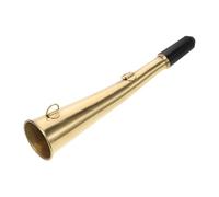 VINTORKY Portable Copper Railway Road Horn with Bull's Horn Shape, Easy to Use and Operate, Lightweight Brass Accessory for Railway Signal Equipment