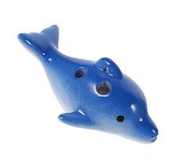 VINTORKY Portable Dolphin Ocarina Small Ceramic 6-hole Toy for Children's Music Education