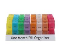 VINTORKY Portable Medicine Storage Container Pill Organiser with Anti-Drop Feature and Convenient Storage, Made of Sturdy Pp Material, for Home and Travel Use