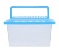 VINTORKY Portable Plastic Aquarium Fish Carrier with Reptile Breeding Box and Climbing Pet Feeding Container, Convenient for Feeding and Preventing Turtle Escape, for Back to School