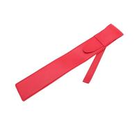 VINTORKY Portable Red Fake Leather Drumstick Storage Case Bag with Hanging Hook, Drumstick Holder for Drummers, Lightweight Two-Piece Percussion Stick Carrying Pouch in Red