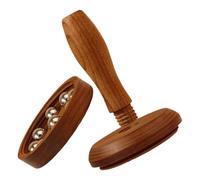 VINTORKY Portable Wood Back Massager with Detachable Steel Balls for Adults, Manual Roller Ball Tool to Abdominal Fatigue, for Leg and Abdominal Massage