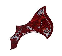 VINTORKY Professional Guitar Pickguard Self-adhesive Pvc Guard Sticker for Acoustic Guitar Flower Bird Pattern Dark Random Style