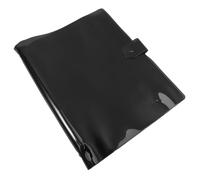 VINTORKY PVC Binder Protector Soft Black Loose Leaf Notebook Refillable A4 4-Hole Planner Cover for Students Professionals and Personal Use