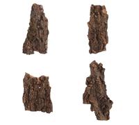 VINTORKY Reptile Bark Decor 4 Pcs, Wood Bark Climb and Hide Set for Terrarium Tank, Geckos and Bearded Dragons, Landscape Decoration for Reptile Terrarium
