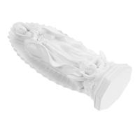 VINTORKY Resin Mary Statue White Miniature Madonna Figurine Religious Home Decor Catholic Ornament Desktop Adornment for Living Room and Church Display