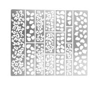 VINTORKY Reusable Leopard Pattern Camouflage Stencil Stainless Steel Spray Paint Template for DIY Model Building and Tank Models