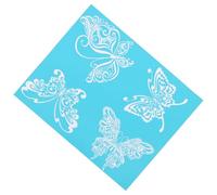 VINTORKY Reusable Silk Screen Printing Kit with Butterfly Mesh Transfer Stencil, Washable DIY Accessory for Decorative Art Pieces and Holidays, 1 Sheet Delicate Pattern Design