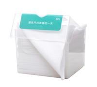 VINTORKY Reusable The Towel Cotton Facial Towels 50pcs Thickened Set on Makeup for and Use, Soft White Cloths Wet Dry Face Suitable for Hiking Boat