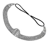 VINTORKY Rhinestones Head Chain Elastic Headband Women's Hair Jewelry for Bridal and Pride Events Fashionable Hair Accessory