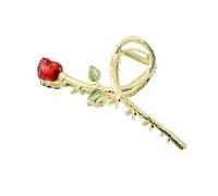 VINTORKY Rose Hair Claw Clip Large 1-Piece Flower Jaw Clip for Women for Styling and Updos Non-Slip Design for Daily Wear and Special Occasions