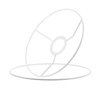 VINTORKY Round Lampshade Frame Metal Ring 40Cm Diameter E27 Base Elegant Look Wire Frame DIY for Home Lighting Floor Lamp Pendant
