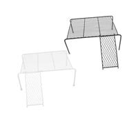 VINTORKY Rutin Chicken Coop Ladder Ramp Iron Platform Rack and Feeding Stand for Poultry Exercise, Large Black and White Multi-tier Holder Suitable for Outdoor Farmhouse