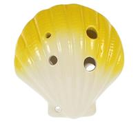 VINTORKY Shell-shaped 6-hole Ocarina in c Key, Yellow Ceramic Music Instrument for Beginners and Children, Portable Professional Ocarina for Boys and Girls’ Music Learning