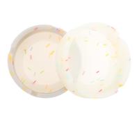 VINTORKY Silicone Soot Dish 2Pcs Round Ashtray Luminous Feature for Indoor Smoking Areas in Fluorescent White and Gray