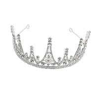 VINTORKY Silver Delicate Birthday Crown Headband for Women Charming Bride Hair Accessory Comfortable Fit for Parties Weddings Proms and Special Occasions