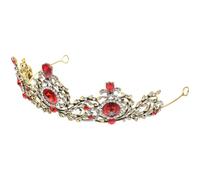 VINTORKY Silver Rhinestone Tiara Crown Bridal Hair Accessories Featuring Vintage Baroque Design with Comfortable Fit and Sturdy Zinc Alloy Material, for Weddings, Parties, and Festive