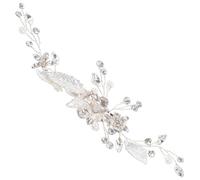 VINTORKY Silver Wedding Hair Clip for Brides Zinc Alloy Rhinestone Bridal Hair Accessory Not Easy to Deform and Fade Elegant Design for Weddings and Dances