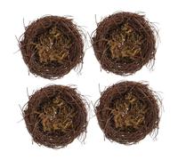 VINTORKY Simulated Bird's Nest 4pcs Large Decorative Birds Nest for Garden Home Wedding Photography Props