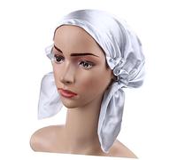 VINTORKY Sleeping Hat for Women Silk Bonnet Hair Cover for Sleeping Maternal Cap Grey