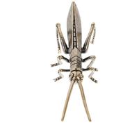 VINTORKY Small Copper Locust Ornament Decorative Statue with Smooth Surface and Stable Flat Base Compact Grasshopper Adornment for Desktop Home Office Decor