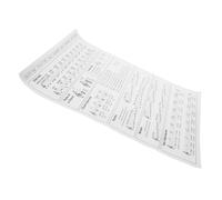 VINTORKY Small Harp Chord Chart for Beginner Players Music Theory Paper Poster Finger Position Guide Practical Harp Chord Poster for Learning and Practice