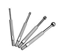 VINTORKY Small Hole Gauge Set Full round Spherical Shaped with Fitted Case Telescoping 4 Pcs Hardened Metal Bore Gauge Measuring inside Diameter of Bores 3 to 14mm for Precision Internal