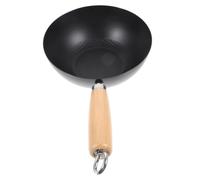 VINTORKY Small Iron Pot Japanese Mini One-Person Cooking Wok for Stove Use Non-Stick Kitchen Frying Pan for Stirfry